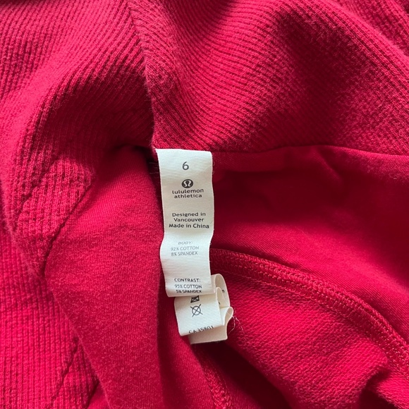 Lululemon Gratitude Wrap Jacket Women's Size 6 Bright Red Chilli - Picture 5 of 6